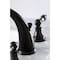 Kingston Brass KB980AKL Duchess Widespread Bathroom Faucet W/Plastic Pop-Up, Matte Blk KB980AKL - alternate 3